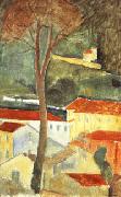 Amedeo Modigliani landscape at cagnes France oil painting reproduction